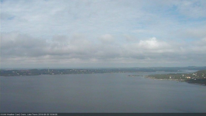 Lake Travis webcam, August 30, 2016 9:10 AM CT