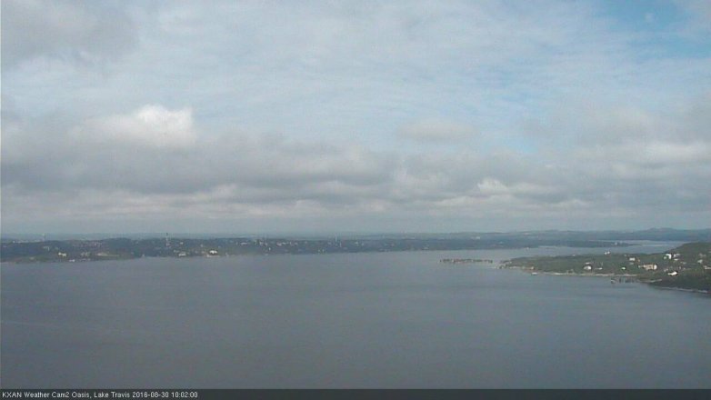 Lake Travis webcam, August 30, 2016 9:30 AM CT