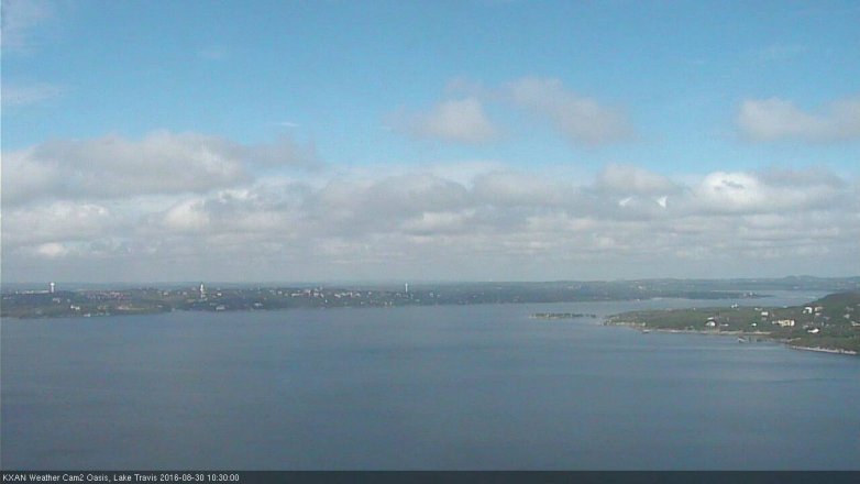 Lake Travis webcam, August 30, 2016 9:40 AM CT