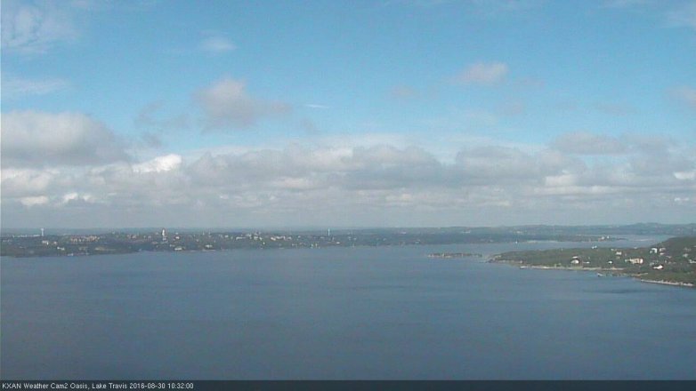 Lake Travis webcam, August 30, 2016 9:55 AM CT