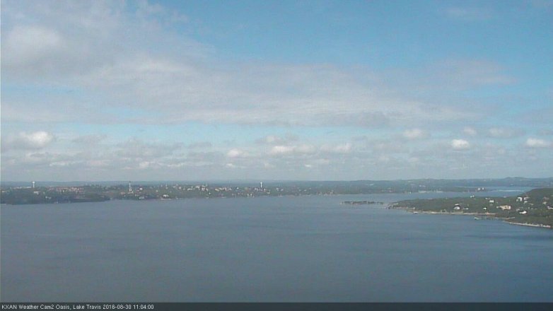 Lake Travis webcam, August 30, 2016 10:10 AM CT