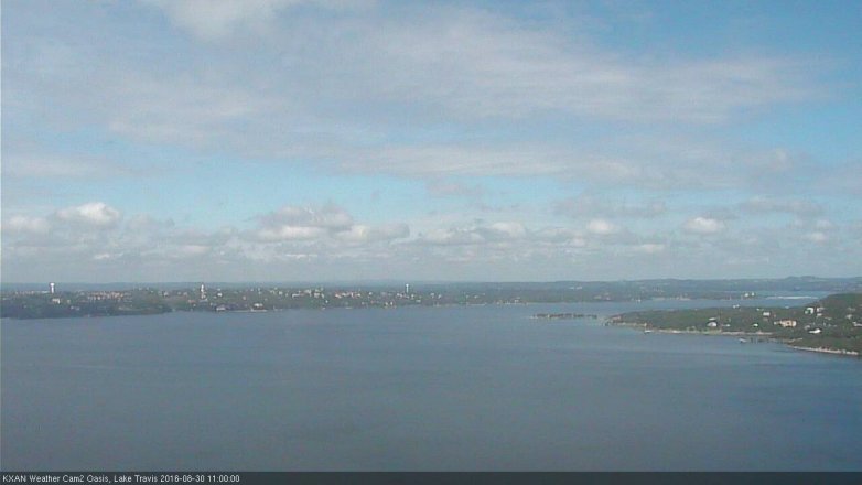 Lake Travis webcam, August 30, 2016 10:25 AM CT