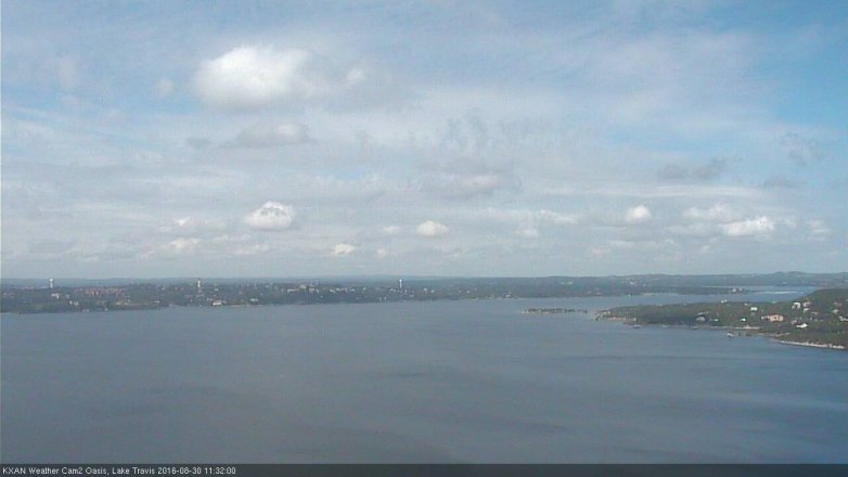 Lake Travis webcam, August 30, 2016 10:35 AM CT
