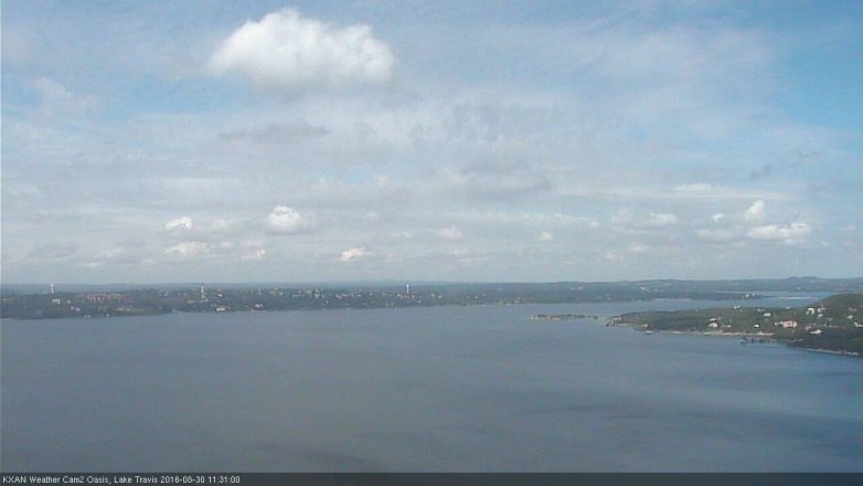 Lake Travis webcam, August 30, 2016 10:40 AM CT