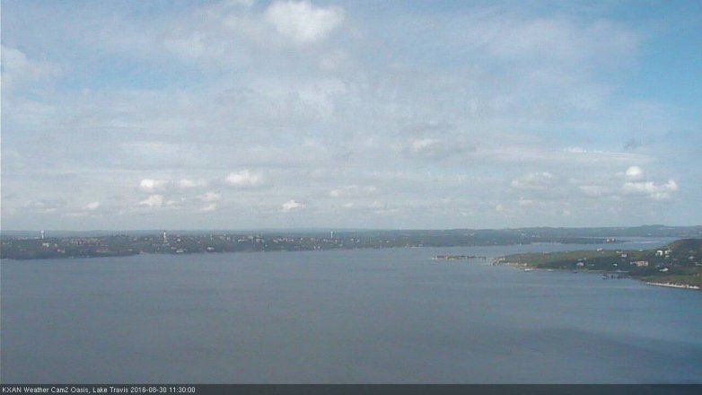 Lake Travis webcam, August 30, 2016 10:45 AM CT