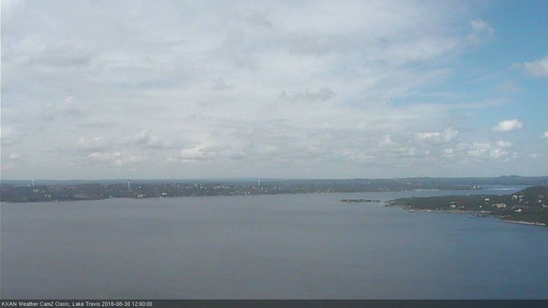 Lake Travis webcam, August 30, 2016 11:30 AM CT