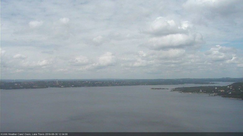 Lake Travis webcam, August 30, 2016 11:50 AM CT