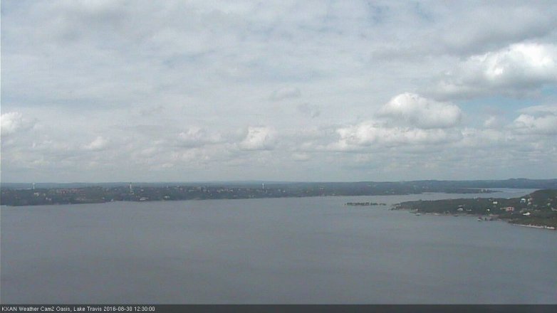 Lake Travis webcam, August 30, 2016 11:55 AM CT