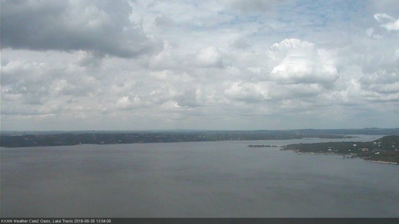 Lake Travis webcam, August 30, 2016 12:15 PM CT