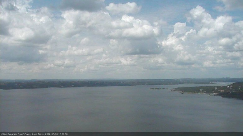 Lake Travis webcam, August 30, 2016 12:40 PM CT