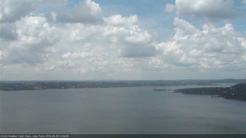 Lake Travis webcam, August 30, 2016 1:05 PM CT
