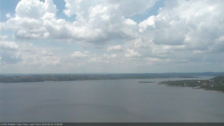 Lake Travis webcam, August 30, 2016 1:20 PM CT