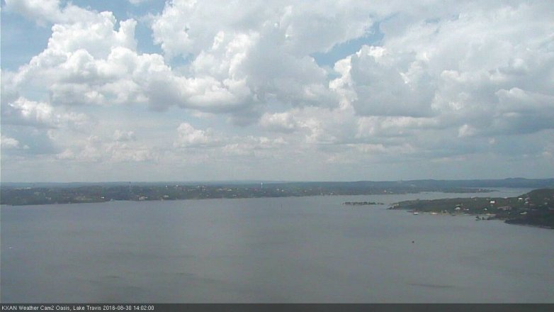 Lake Travis webcam, August 30, 2016 1:25 PM CT