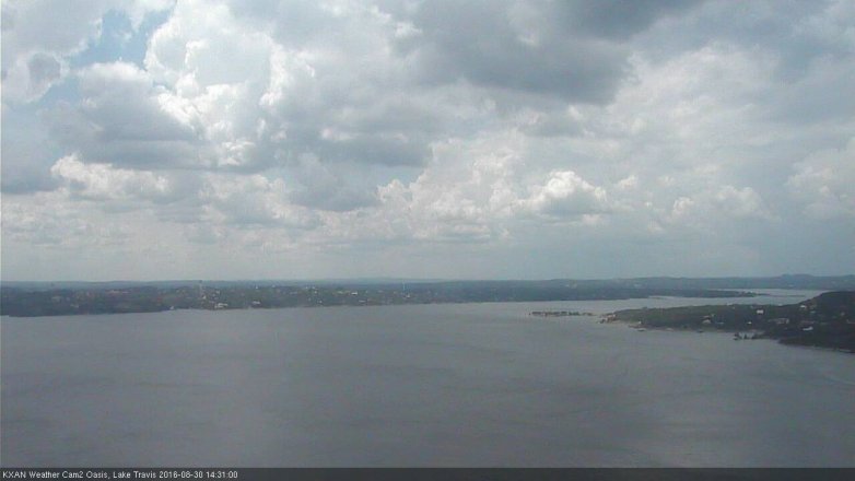 Lake Travis webcam, August 30, 2016 1:40 PM CT