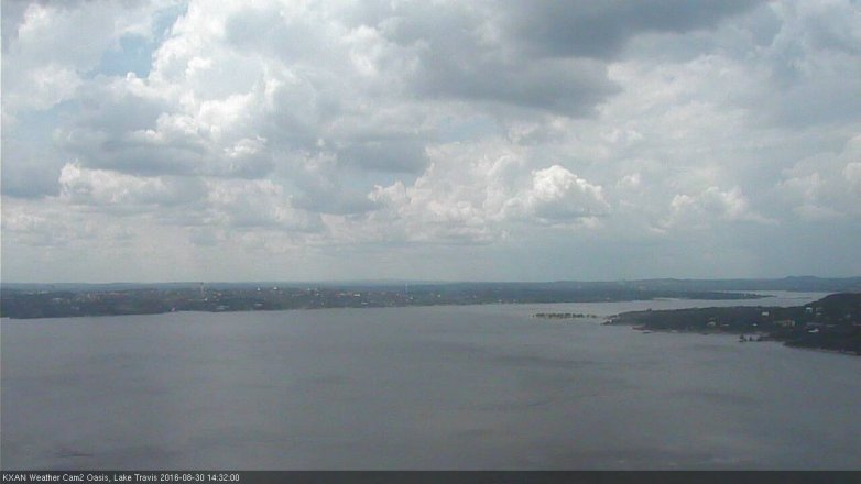 Lake Travis webcam, August 30, 2016 1:50 PM CT