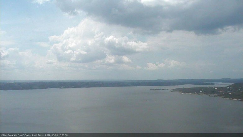 Lake Travis webcam, August 30, 2016 2:20 PM CT