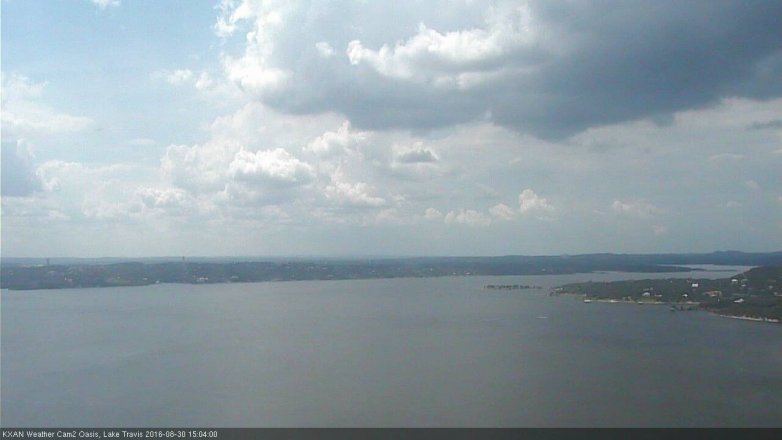 Lake Travis webcam, August 30, 2016 2:25 PM CT