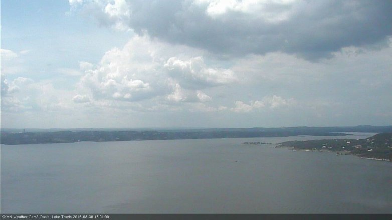 Lake Travis webcam, August 30, 2016 2:30 PM CT