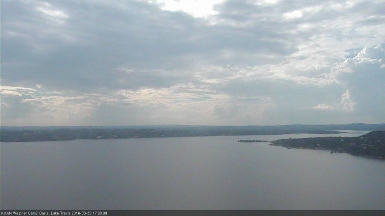 Lake Travis webcam, August 30, 2016 4:05 PM CT