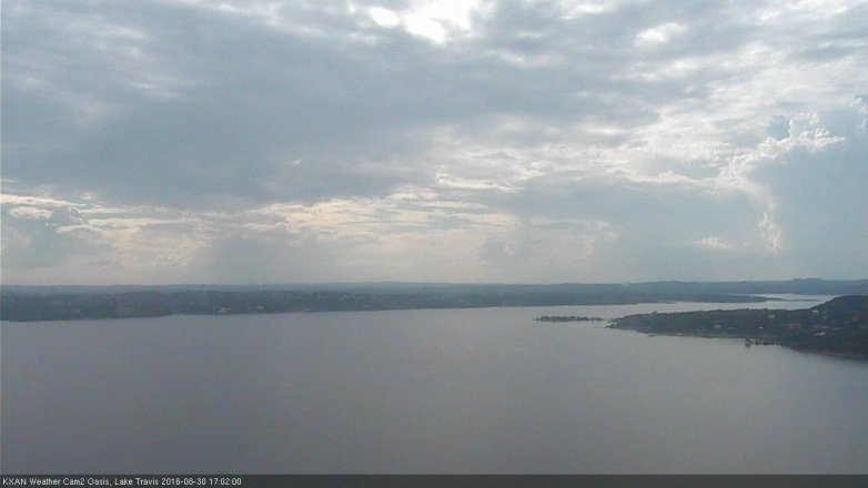 Lake Travis webcam, August 30, 2016 4:25 PM CT