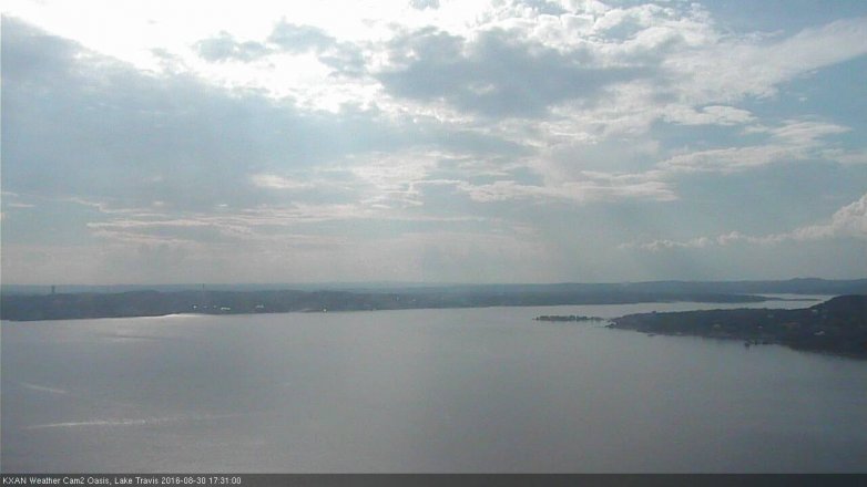 Lake Travis webcam, August 30, 2016 4:40 PM CT