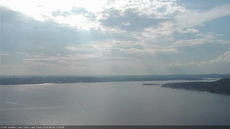 Lake Travis webcam, August 30, 2016 4:45 PM CT