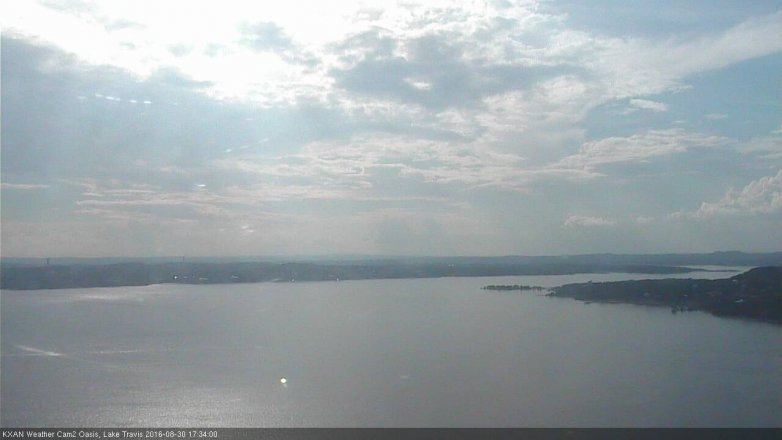 Lake Travis webcam, August 30, 2016 4:55 PM CT