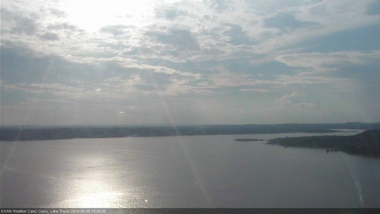 Lake Travis webcam, August 30, 2016 5:30 PM CT