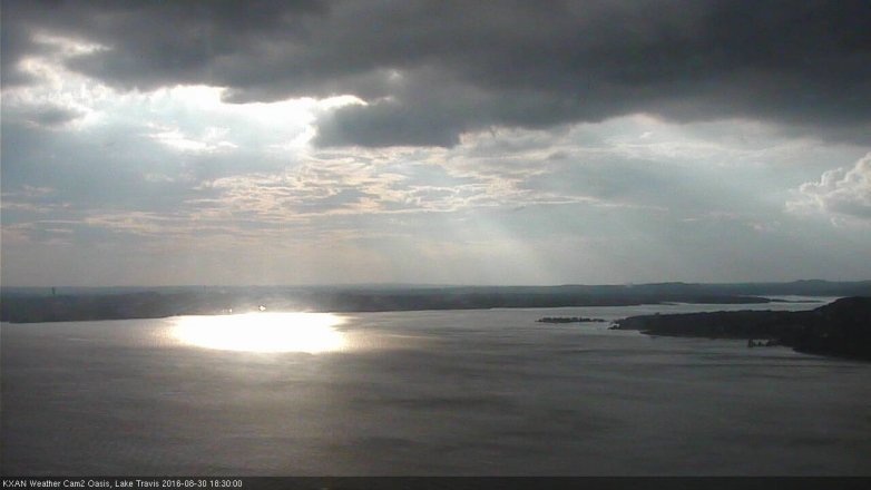 Lake Travis webcam, August 30, 2016 5:50 PM CT