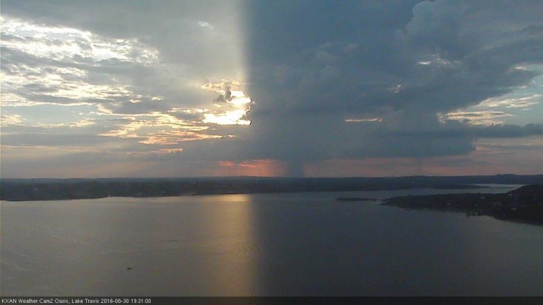 Lake Travis webcam, August 30, 2016 7:00 PM CT
