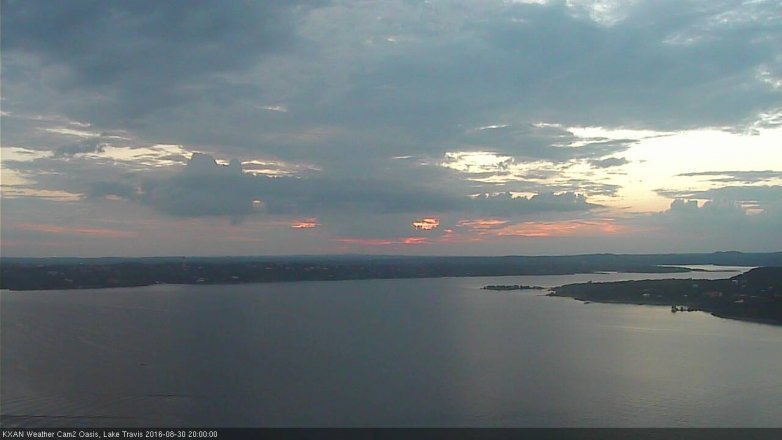 Lake Travis webcam, August 30, 2016 7:15 PM CT