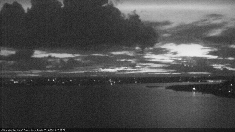 Lake Travis webcam, August 30, 2016 7:40 PM CT