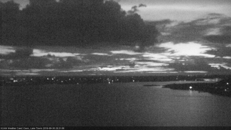 Lake Travis webcam, August 30, 2016 7:50 PM CT
