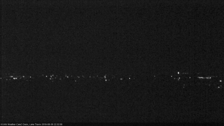 Lake Travis webcam, August 30, 2016 9:50 PM CT