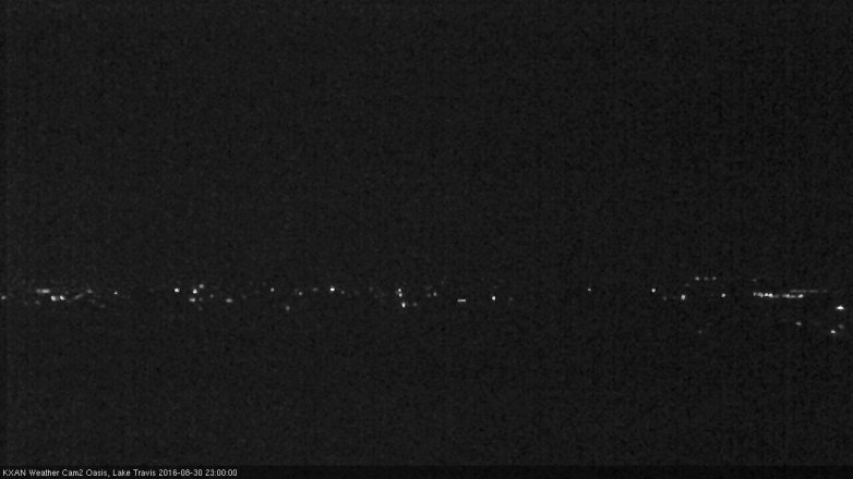 Lake Travis webcam, August 30, 2016 10:30 PM CT