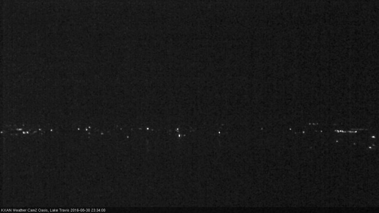 Lake Travis webcam, August 30, 2016 11:00 PM CT