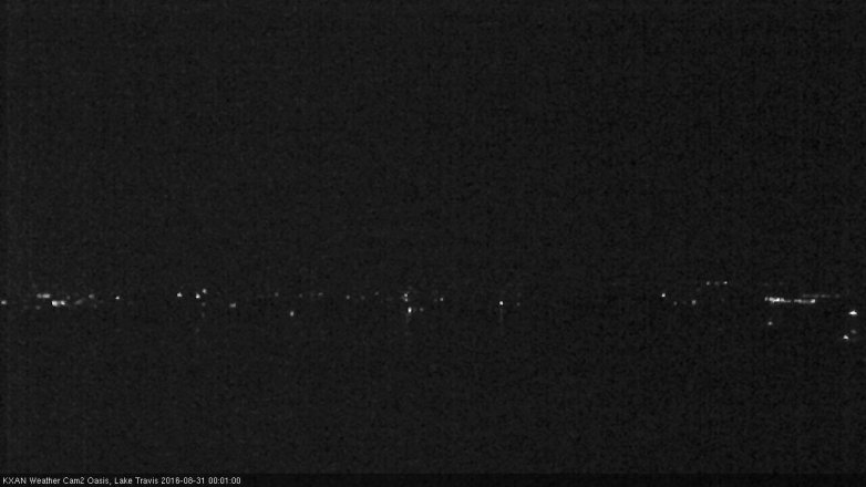 Lake Travis webcam, August 30, 2016 11:15 PM CT