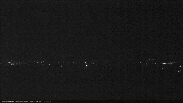 Lake Travis webcam, August 30, 2016 11:20 PM CT