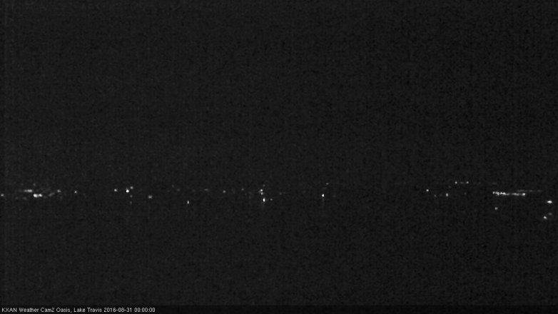 Lake Travis webcam, August 30, 2016 11:30 PM CT