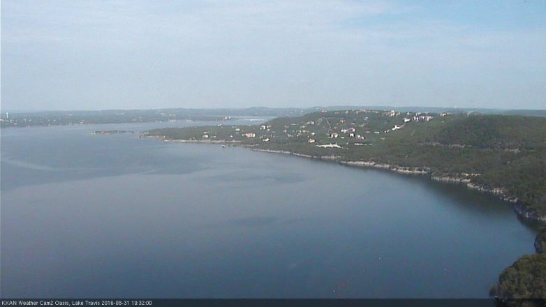 Lake Travis webcam, August 31, 2016 10:00 AM CT