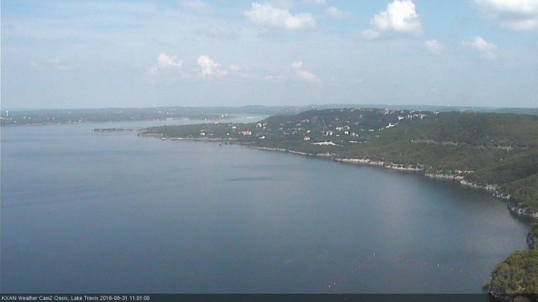 Lake Travis webcam, August 31, 2016 10:05 AM CT