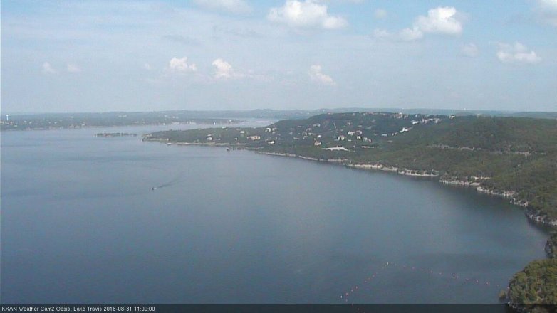 Lake Travis webcam, August 31, 2016 10:10 AM CT
