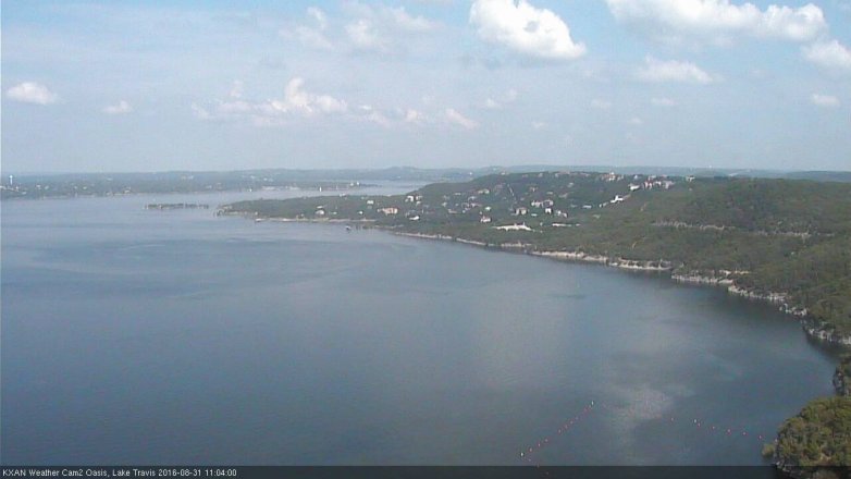 Lake Travis webcam, August 31, 2016 10:20 AM CT