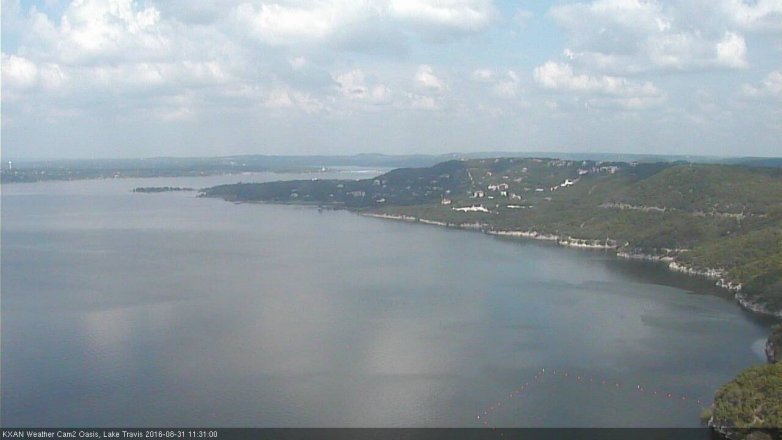 Lake Travis webcam, August 31, 2016 10:40 AM CT