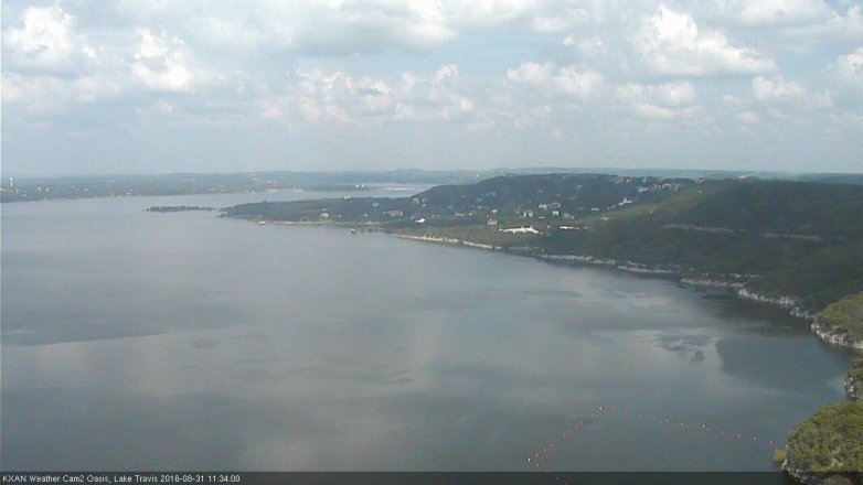 Lake Travis webcam, August 31, 2016 10:45 AM CT