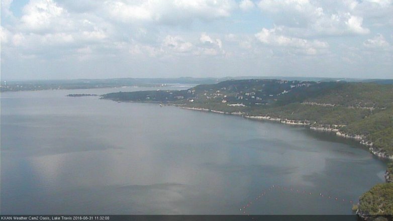 Lake Travis webcam, August 31, 2016 10:50 AM CT