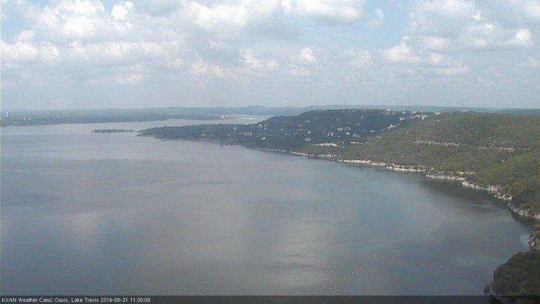 Lake Travis webcam, August 31, 2016 11:00 AM CT