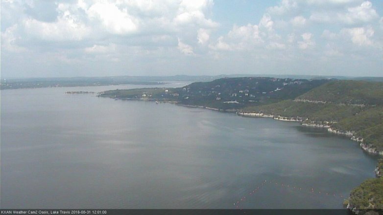 Lake Travis webcam, August 31, 2016 11:15 AM CT