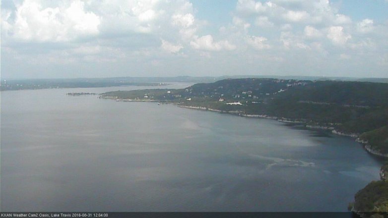 Lake Travis webcam, August 31, 2016 11:35 AM CT