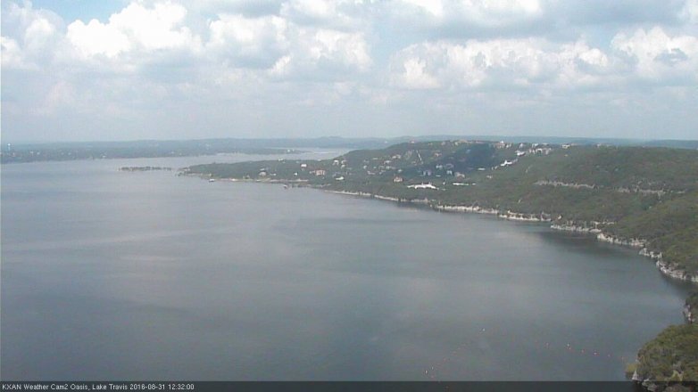 Lake Travis webcam, August 31, 2016 11:45 AM CT